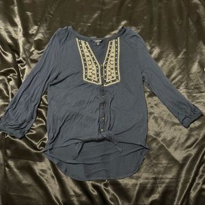 Brand New Womens Lucky Brand long Sleeve Blouse size XL